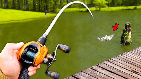 Fishing for GIANT Bass in HIDDEN Pond! (LOADED)