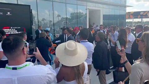 Trump at the Miami F1 Grand Prix.