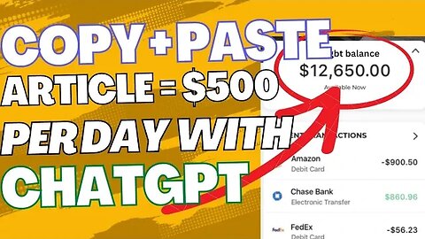 copy and paste article = $500 per day with ChatGPT (make money online with chatgpt)