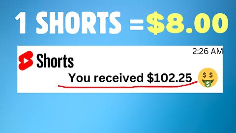 Earn $8 PER YouTube SHORTS Watched - Make Money Online