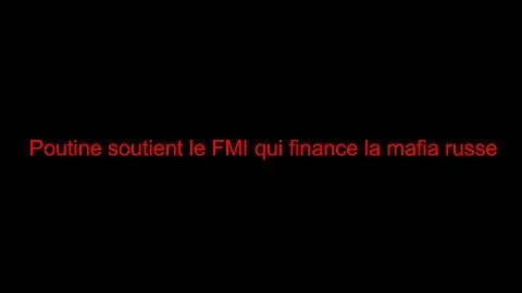 Poutine soutient le FMI qui finance la mafia russe