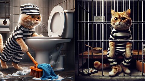 CAT WAS PUT IN JAIL | Kidz Maze Cartoon || #cat || #aicat7 || #trending || #cartoon | cat video