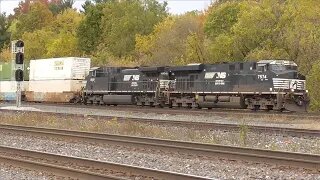 Norfolk Southern 28M Intermodal Train from Berea, Ohio October 21, 2023