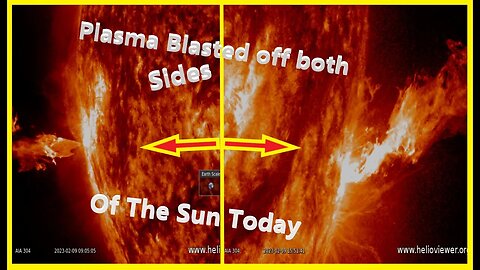 Solar plasma blasted off both sides of the sun