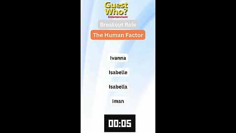 Guest This Actress #136 Like A Quick Quiz? | The Human Factor
