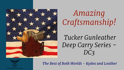 Amazing Craftsmanship! Tucker Gunleather Deep Carry Series - DC3