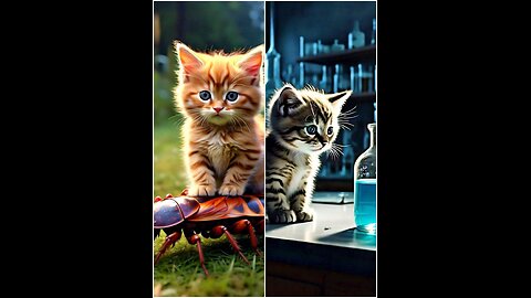 The Adventure of Micro Kitten 😸#ai #cat #cute