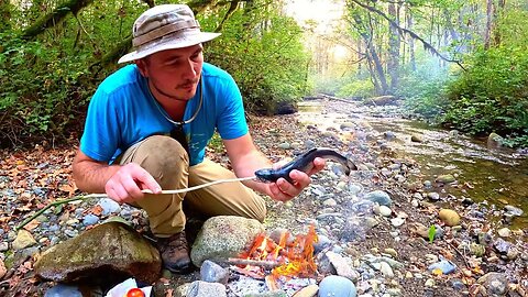 FISHING for FOOD!!! Roasted Fish & Farmed Veggies... (Catch & Cook)