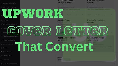 How To Write Upwork Cover Letter That Convert