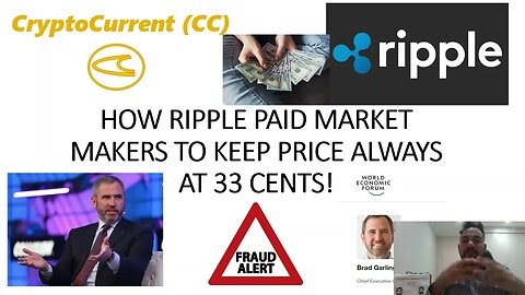 How RIPPLE paid MARKET MARKERS to keep the PRICE at 33 cents ALWAYS!