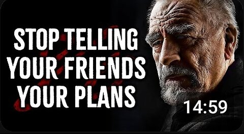 stop telling your friend your plan