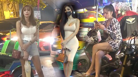 [4k] Bangkok night street walk around Nana plaza midnight freelancers!