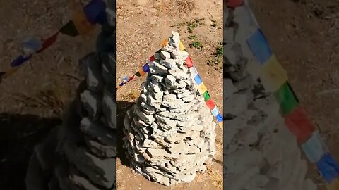 Backyard cairn. How neat is that? #cairns