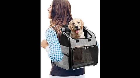 Jerrycat pet Carrier Backpack and Puppy Backpack,Expandable Breathable cat Backpack,Space Capsu...