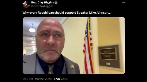 REPUBLICAN REPRESENTATIVE👨‍💼📱STANDS WITH HOUSE SPEAKER JOHNSON🎭🏛️💫