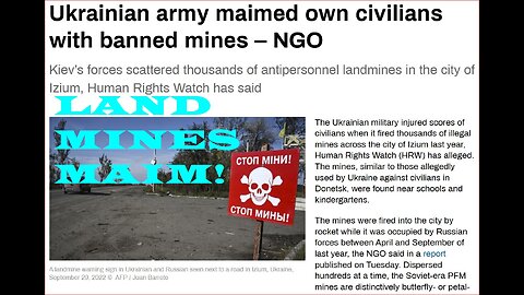 Lady Diana campaigned tirelessly against land mines now Ukraine maims civilians daily!