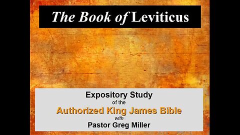 047 Leviticus 27:1-15 (Leviticus Studies)