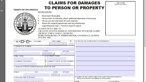 How To File A Tort Claim Part 1