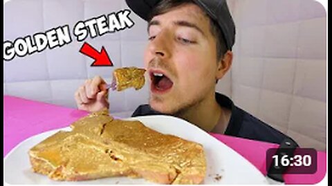 Eating A $10,000 Golden Steak (24k Gold)