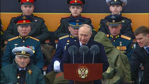 Projev Vladimira Putina k 79. výročí Dne vítězství na Rudém náměstí v Moskvě