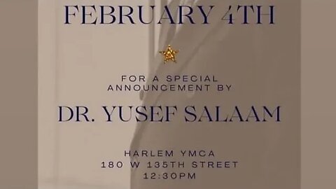 The dr yusef salaam @ys4thepeople City Council District 9 Campaign Launch Press Conference 2/4/22