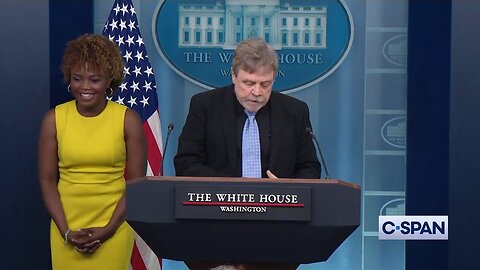 "How many of you had Mark Hamill will lead the press briefing on your bingo card?"