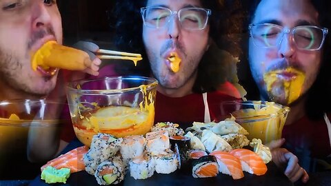 ASMR Mukbanger EATING TOO MUCH CHEESE SAUCE for 3 HOURS *no talking eating sounds *