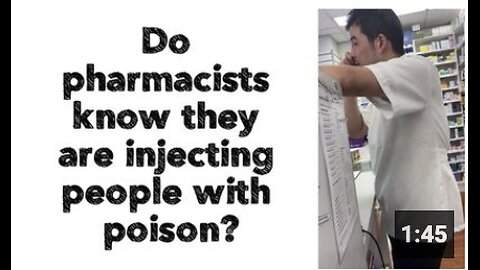 Do pharmacists know they are injecting people with poison?