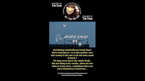 Another Boeing whistleblower found dead . Mere coincidence , or could money be the root to all evil?
