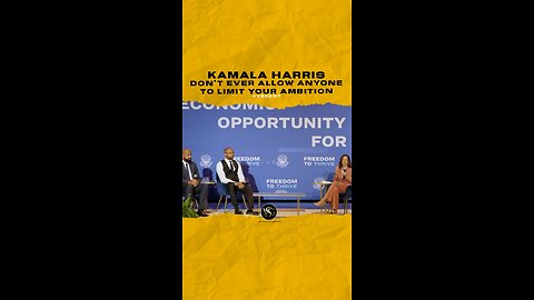 @kamalaharris Don’t ever allow anyone to limit your ambition