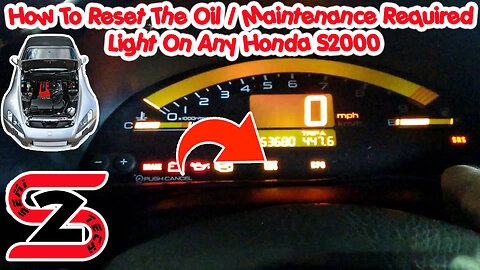 How To Reset Any Honda S2000 Oil Light / Maintenance Light Required
