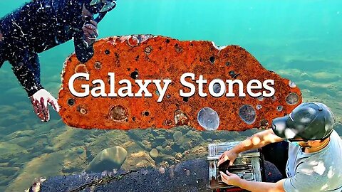 Underwater Rockhounding & Cutting Galaxy Stone with a Tile Saw