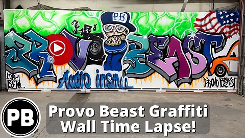 Provo Beast Graffiti Shop Wall Timelapse