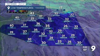 Drying out and warming up by the end of the week