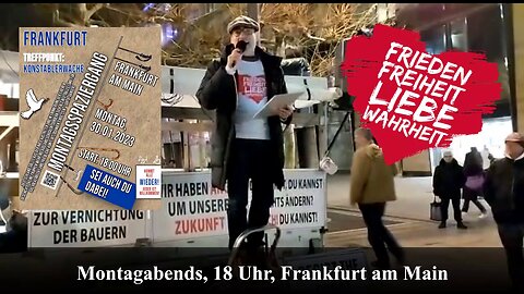 Keine Chance für Kriegstreiber: Hommage an eine Künstlerin beim Frankfurter Montagsspaziergang