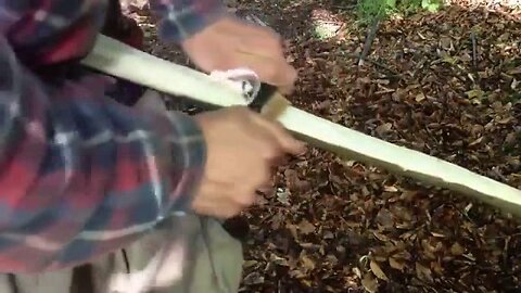 PRIMITIVE SURVIVAL, Willow Bow With Raw Stone Tools