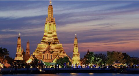 Wat Arun Temple aka The Temple of the Dawn in Bangkok off the river