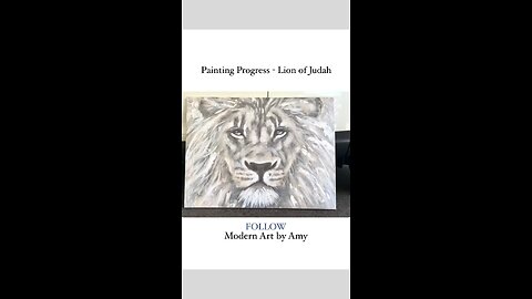 Lion of Judah Painting, Art Progress Photos, How to Paint a Lion, Easy Painting Steps, Acrylic Art