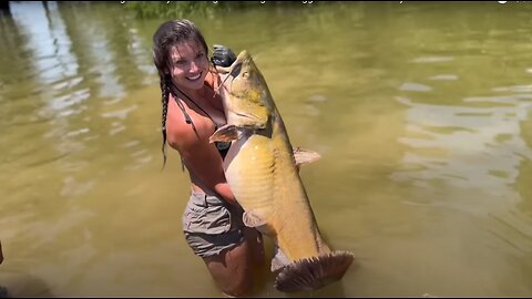 Did Dad Just Catch the Biggest Flathead of the Year?