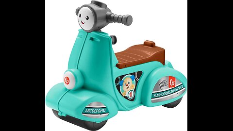 Fisher-Price Laugh & Learn Toddler Ride-On Toy, Smart Stages Cruise Along Scooter with Lights Music