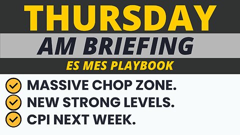 AM Briefing #175 | Preparing ES Traders For Our Emini and MES Micros Futures Trading Room
