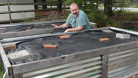 Uncovering raised garden beds