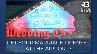 You can now get a marriage license at the airport