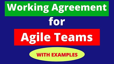 Working Agreement for Agile Teams | WORKING AGREEMENT EXAMPLES | Scrum Team Working Agreement