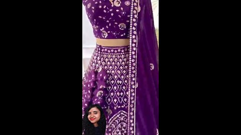 Lehenga making process || Purple color Embroidery Designer Lehenga choli #lehengas #india #dress