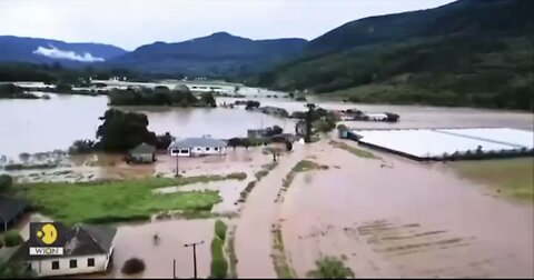 HEAVY RAINS🌧️💦🏚️🌊🏊🌳TRIGGERS CATASTROPHIC FLOODS IN SOUTHERN BRAZIL💦🛖🌊💫
