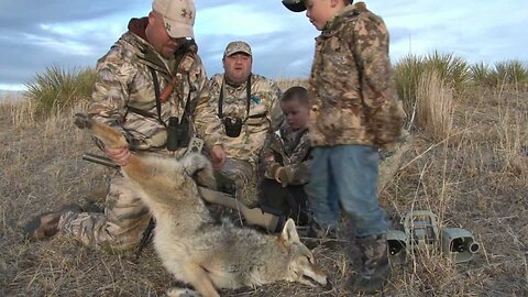 Watch a 6 yr old shoot his 2nd coyote!!!