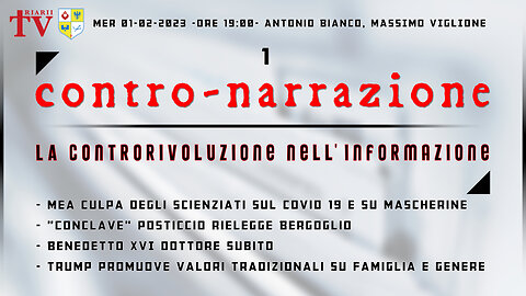 CONTRO-NARRAZIONE NR. 1. Antonio Bianco, Massimo Viglione.