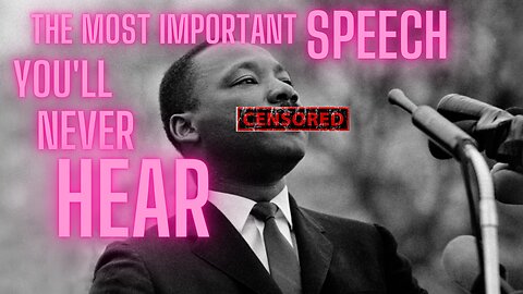 The most powerful speech you'll never hear