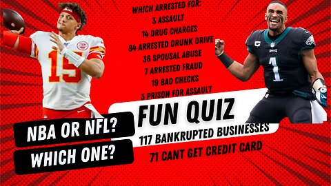 ☄ TRICK QUIZ - NBA OR NFL? ☄ ARRESTS, PRISON, FRAUD, DRUNK DRIVE, SPOUSAL ABUSE